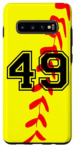 Galaxy S10Plus Softball Jersey Number  49 Forty Nine No 49 Game Play Fun Case