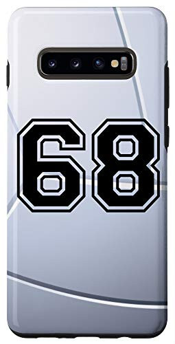 Galaxy S10Plus Volleyball Jersey Number  68 Sixty Eight No 68 Game Play Case