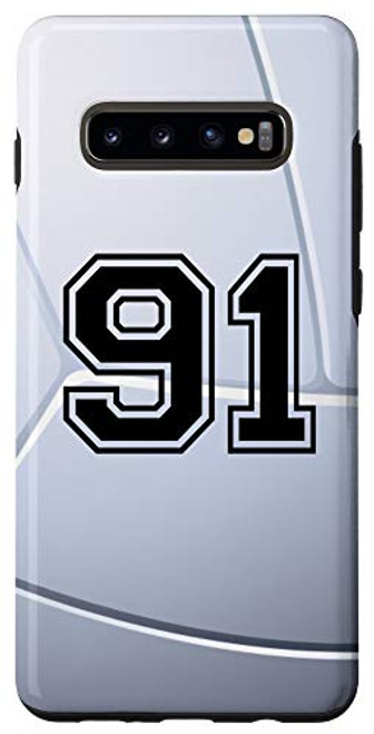 Galaxy S10Plus Volleyball Jersey Number  91 Ninety One No 91 Game Play Case