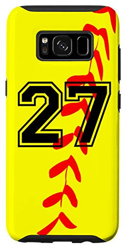 Galaxy S8 Softball Jersey Number  27 Twenty Seven No 27 Game Play Fun Case