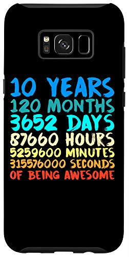 Galaxy S8Plus Funny 10th Birthday ten B-Day T-Shirt Gift Month Weeks Days Case
