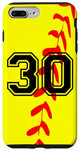 iPhone 7 Plus/8 Plus Softball Jersey Number  30 Thirty No 30 Game Play Fun Case