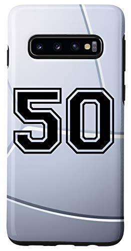 Galaxy S10 Volleyball Jersey Number  50 Fifty No 50 Game Play Case