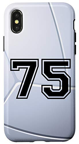iPhone X/XS Volleyball Jersey Number  75 Seventy Five No 75 Game Play Case