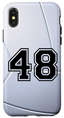 iPhone X/XS Volleyball Jersey Number  48 Forty Eight No 48 Game Play Case