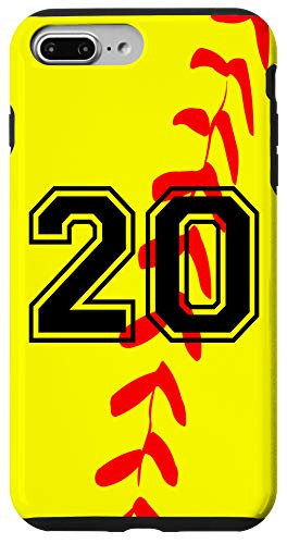 iPhone 7 Plus/8 Plus Softball Jersey Number  20 Twenty No 20 Game Play Fun Case