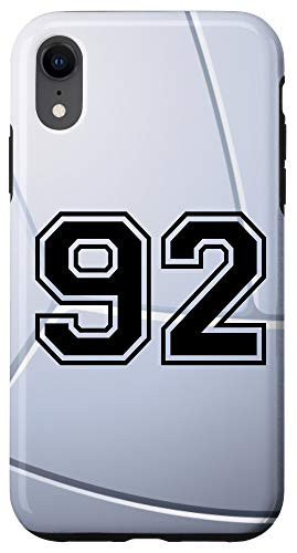 iPhone XR Volleyball Jersey Number  92 Ninety Two No 92 Game Play Case