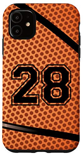 iPhone 11 Basketball Jersey Number  28 Twenty Eight No 28 Game Play Case
