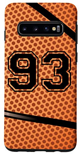Galaxy S10 Basketball Jersey Number  93 Ninety Three No 93 Game Play Case