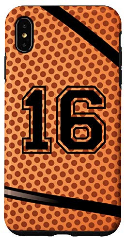iPhone XS Max Basketball Jersey Number  16 Sixteen No 16 Game Play Case