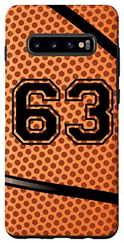 Galaxy S10Plus Basketball Jersey Number  63 Sixty Three No 63 Game Play Case