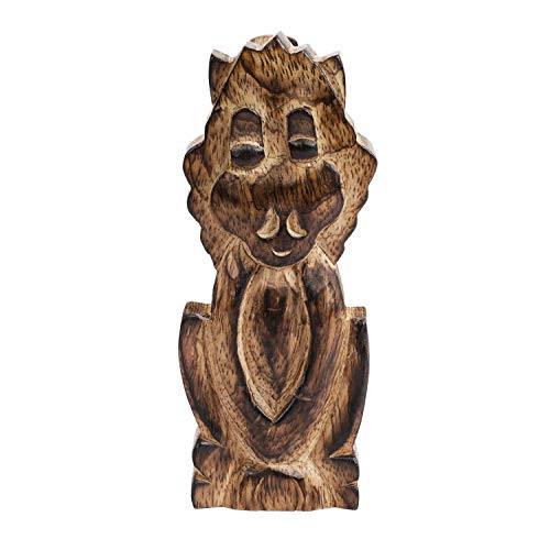 Earthly Home Handcrafted Wooden Spectacle Eyeglasses Holder Monkey Shaped Eyewear Retainer-Sunglasses Holder Display Stand, Round Base- Optical Glass Accessories, Animal Shaped Home Office Desk Decor