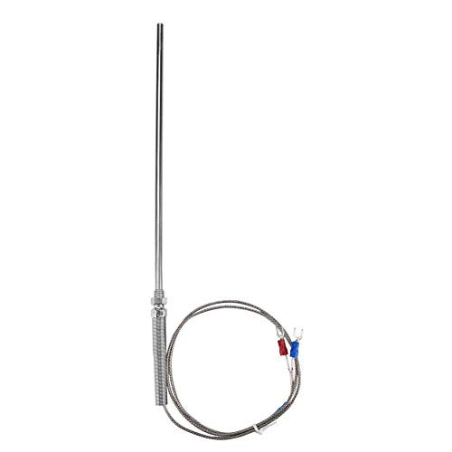 M8 Thread Type K Thermocouple 200mm Probe Temperature Sensor Wire 0-400? for Temperature Measurement(1M)