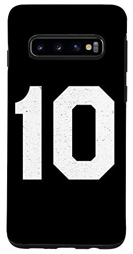 Galaxy S10 Jersey Number  10 Ten Athletic Sports Graphic Case