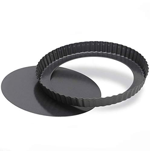 Tart Pan 11 Inch, Beasea Removable Bottom Non Stick Pie Pan Fluted Tart Pans, Loose Bottom Round Quiche Pan for Oven Baking Tart Pan 11 Inch, Beasea Removable Bottom Non Stick Pie Pan Fluted Tart Pans, Loose Bottom Round Quiche Pan for Oven Baking