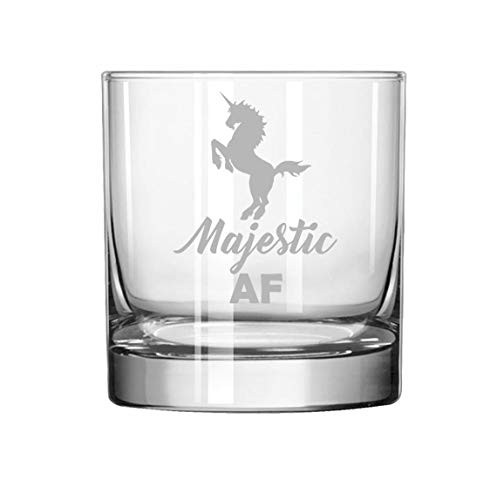 11 oz Rocks Whiskey Highball Glass Majestic AF Unicorn