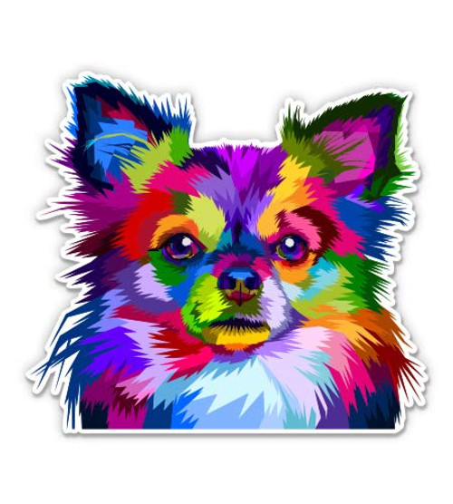 GT Graphics Express Chihuahua Pretty Pop Art Style - 3" Vinyl Sticker - for Car Laptop Water Bottle Phone - Waterproof Decal