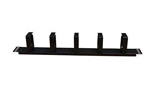 RAISING ELECTRONICS 1U Horizontal Rack Mount Metal Cable Management with 5 D-Rings