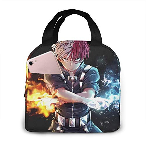 My Hero Academia Todoroki Shoto Unisex Portable Insulated Lunch Box Tote Bag For Travel Picnic Work