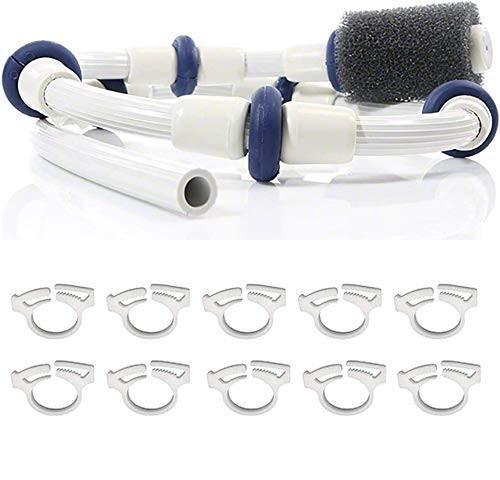 MAKHOON Automatic Pool Cleaner Sweep Hose Complete B5 and 10 PCS Sweep Hose Attachment Clamp Replacement Fits for Zodiac Polaris 180 280 380 480 Pool Cleaner Sweep Hose Complete B5 B-5