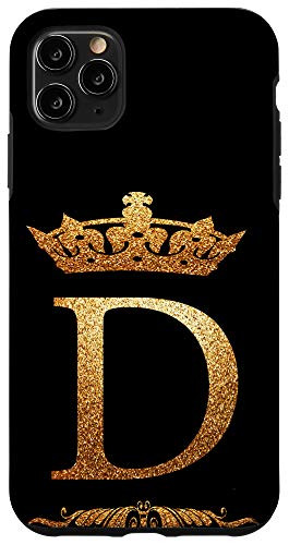 iPhone 11 Pro Max Crown Phone Case Initial D alphabet mobile cover Letter D Case