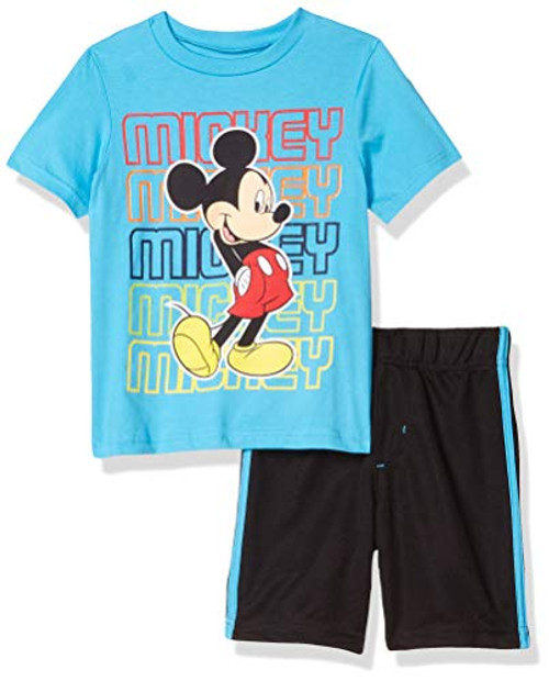 Disney Mickey Mouse Toddler Boys T-Shirt and Shorts Set Blue 4T Disney Mickey Mouse Toddler Boys T-Shirt and Shorts Set Blue 4T