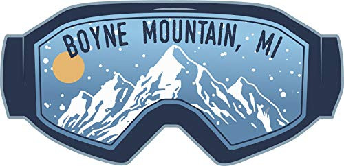 Boyne Mountain Michigan Ski Adventures Souvenir 2 Inch Vinyl Decal Sticker Goggle Design Boyne Mountain Michigan Ski Adventures Souvenir 2 Inch Vinyl Decal Sticker Goggle Design