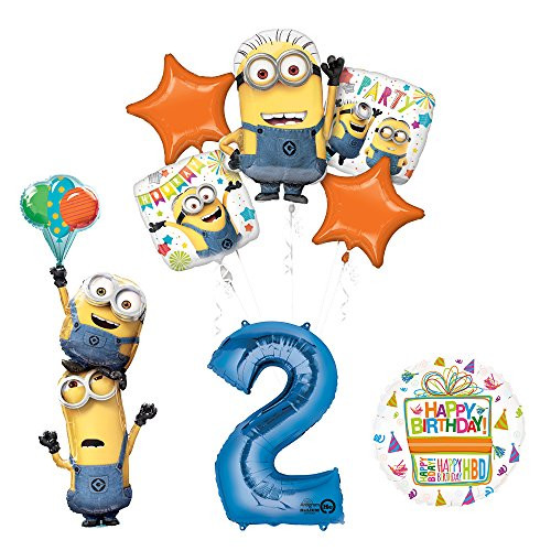 Mayflower Products Despicable Me 3 Minions Stacker 2nd Birthday Party Supplies and balloon Decorations
