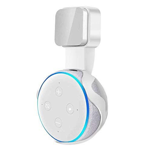 VANKOO Outlet Wall Mount Holder Stand for Echo Dot 3rd Generation Best Space-Saving Dot Accessories with Cord Management for Home Speaker Without Mess Wires or Screws
