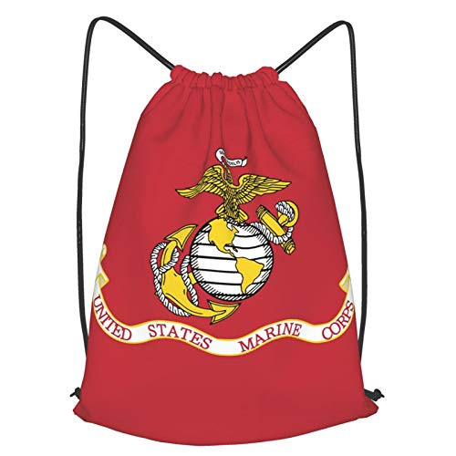 Flag Drawstring Backpack Gym Sackpack String Bag Sport Sack Water Resistant For Travel