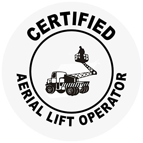 Certified Aerial Lift Operator Hard Hat Labels Helmet Vinyl Stickers Decals Matte