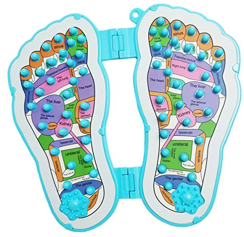 Foot Massager,Acupressure Massage Mat 11.41 X 11.81 inch Walk Relaxing Foot Reflexology Foldable Walk Feet Pressure Point Massages Pad,Stress Relief for Pain,Stimulates Blood Circulation,Gifts for Dad