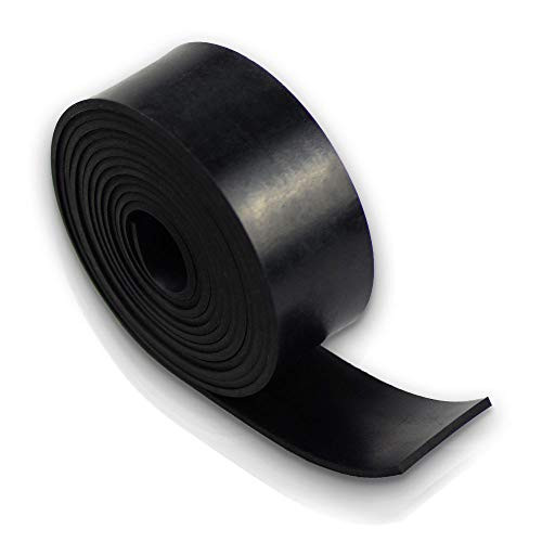 Neoprene Rubber Strips 1/8 (.125)" Thick X 2" Wide X 10'Long, Solid Rubber Rolls Use for Gaskets DIY Material, Supports, Leveling, Sealing, Bumpers, Protection, Abrasion, Flooring, Black