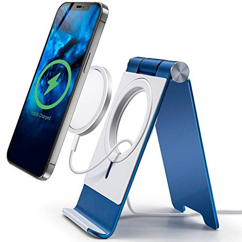 Stand for MagSafe Charger,iPhone Holder for Desk, Aluminum Magnetic Wireless Charger Holder,MagSafe Desk Mount, Phone Bracket Compatible with MagSafe Charger for iPhone 12/12 Pro/12 Mini/12 Pro Max