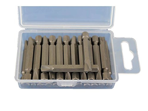 TEMO 25 pc 1/4 Inch Clutch 2 Inch Long(50 mm) Screwdriver Insert Bits