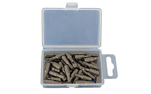 TEMO 50 pc T20 Torx 6 Point Impact Ready 1 Inch (25 mm) Long Screwdriver Insert Bits Hex Shank with Quick Release Slot