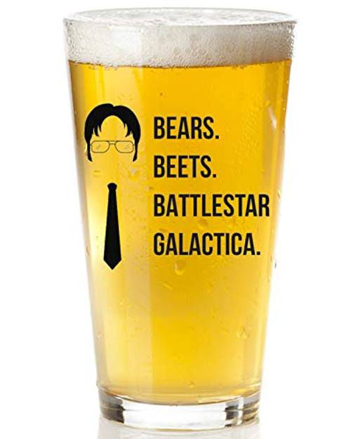 Bears Beets Battlestar Galactica Beer Glass With - The Office Merchandise Mug - Dwight Schrute Funny Quote Dunder Mifflin Craft Beer Glasses Bears Beets Battlestar Galactica Beer Glass With - The Office Merchandise Mug - Dwight Schrute Funny Quote Dunder Mifflin Craft Beer Glasses