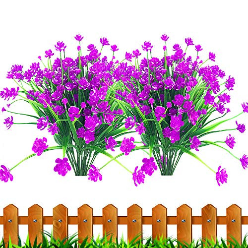 JEMONG Artificial Fake Flowers, 8 Bundles Outdoor UV Resistant Greenery Shrubs Plants Indoor Outside Hanging Planter Home Garden Decorating(Fushia) JEMONG Artificial Fake Flowers, 8 Bundles Outdoor UV Resistant Greenery Shrubs Plants Indoor Outside Hanging Planter Home Garden Decorating(Fushia)
