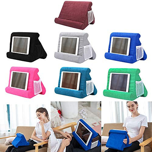 Pillow Foam Laptop Tablet Lapdesk Multifunction Tablet Stand Holder Stand Lap Rest Cushion for Ipad with Bag (Royal Blue)