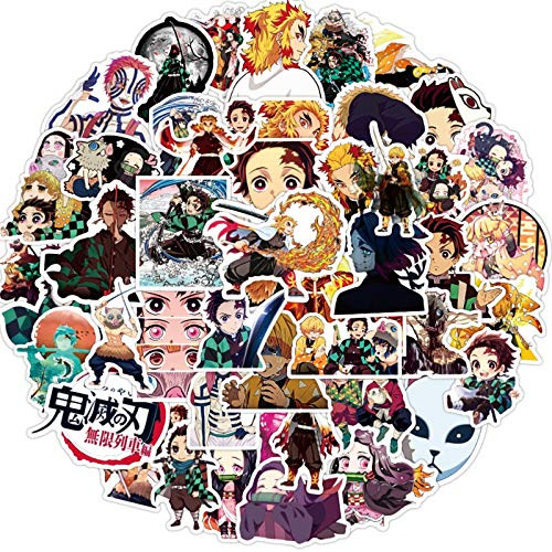 Demon Slayer Stickers Vinyl Waterproof Hydro Flasks Laptop Decal Stickers, Ideal Gift for Teens Kids Adults?50 Pcs?
