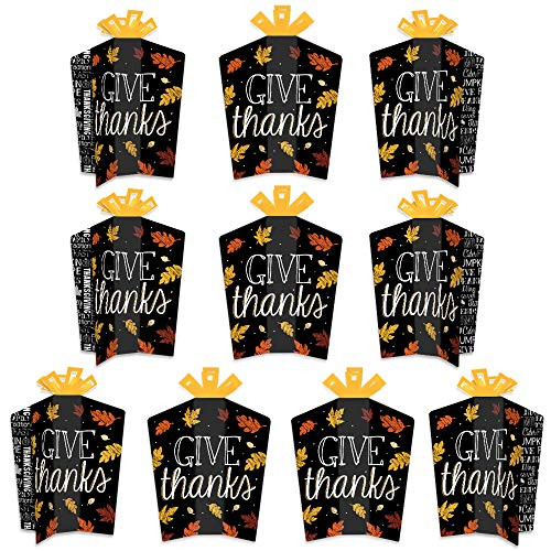 Big Dot of Happiness Give Thanks - Table Decorations - Thanksgiving Party Fold and Flare Centerpieces - 10 Count Big Dot of Happiness Give Thanks - Table Decorations - Thanksgiving Party Fold and Flare Centerpieces - 10 Count