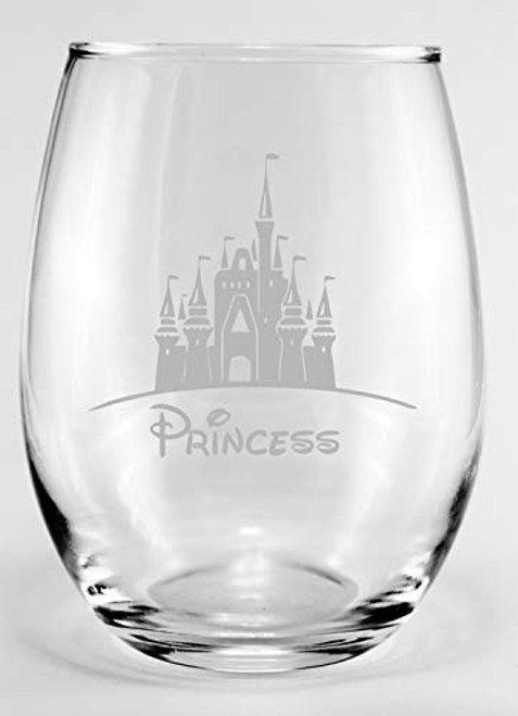 Princess - Stemless Wine Glass - Valentines Day - Sippy Cup - - Gift For Woman - Birthday Glass - Anniversary Wine Gifts - Present for Friend - Must Have Wine Glass