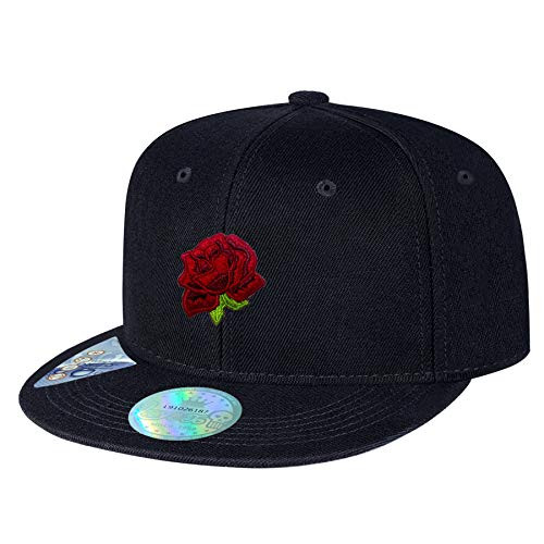 Love To Rose Embroidered Flat Bill Snapback Hats Women Men Hiphop Adjustable Baseball Caps Love To Rose Embroidered Flat Bill Snapback Hats Women Men Hiphop Adjustable Baseball Caps