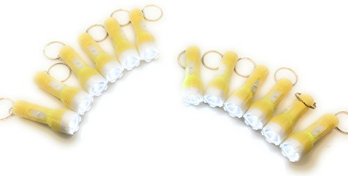 Oojami Plastic Large Beam Flashlight Key Chains Pack of 12