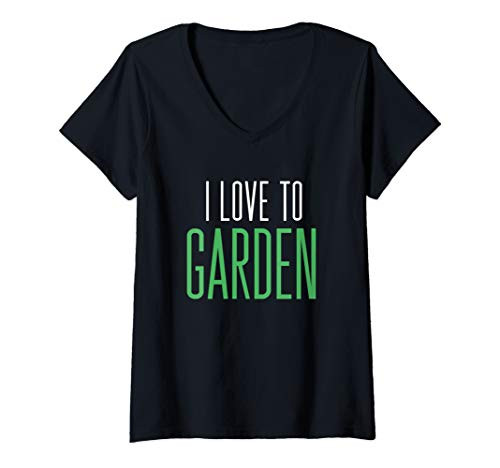 Womens I Love to Garden V-Neck T-Shirt