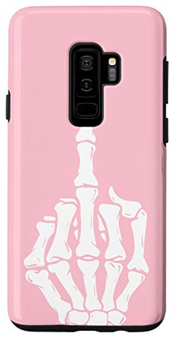 Galaxy S9Plus Pastel Pink Middle Finger F Off Skeleton Funny Goth Punk Case Galaxy S9Plus Pastel Pink Middle Finger F Off Skeleton Funny Goth Punk Case