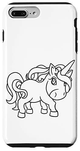 iPhone 7 Plus/8 Plus Digital Unicorn Hand-Draw Black Outline Case