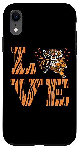 iPhone XR Leaping Running Tiger L O V E Love Case