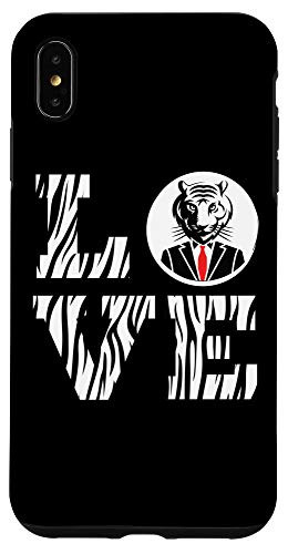 iPhone XS Max Formal Suit Tie Jacket Tiger L O V E Love Case