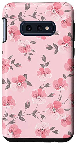 Galaxy S10e vintage pink garden flowers floral gift rose peonies pattern Case